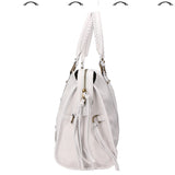 Elara Borsa a spalla da donna Vera pelle 06090-BIANCO Gave Lux