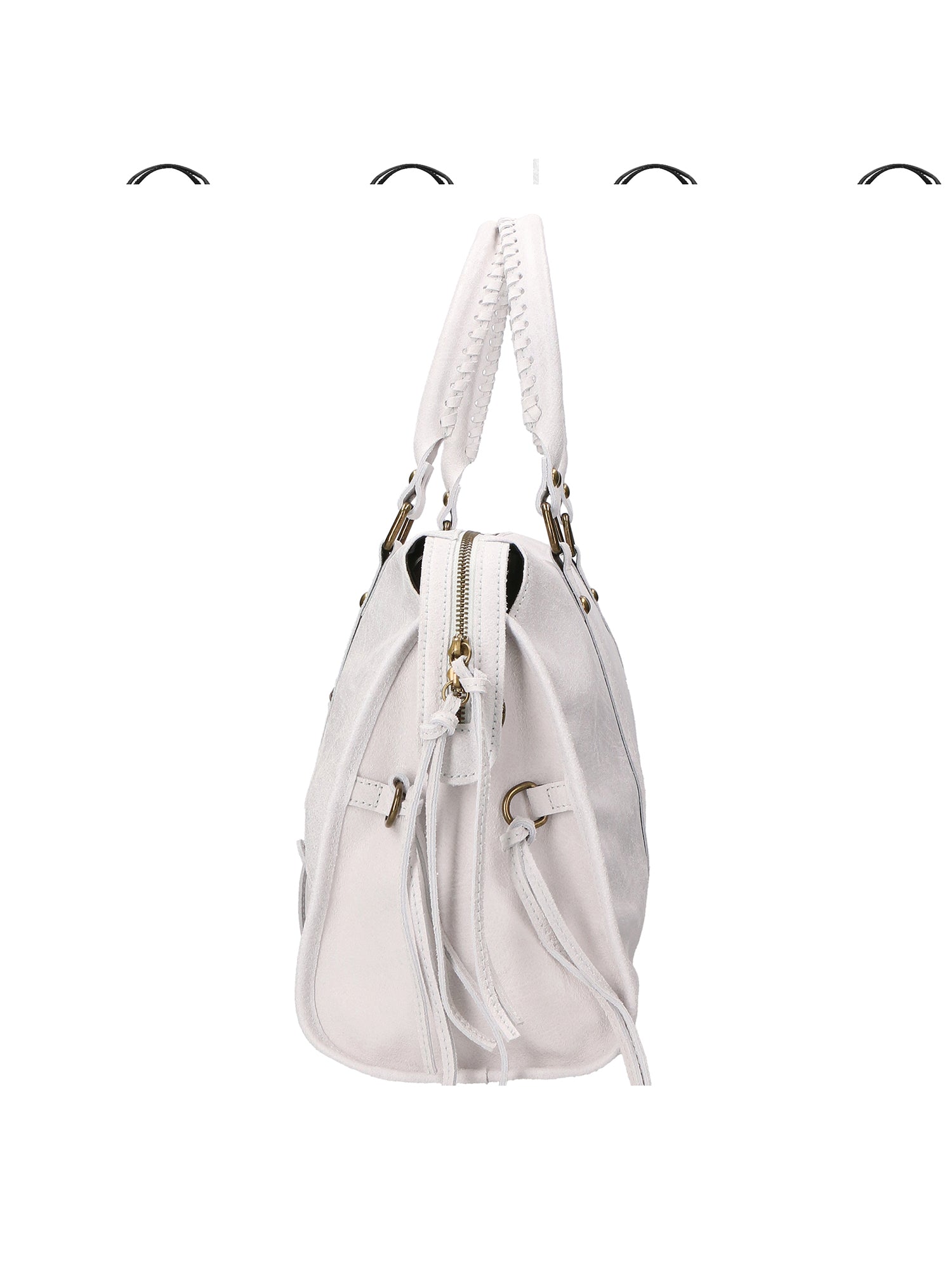 Elara Borsa a spalla da donna Vera pelle 06090-BIANCO Gave Lux