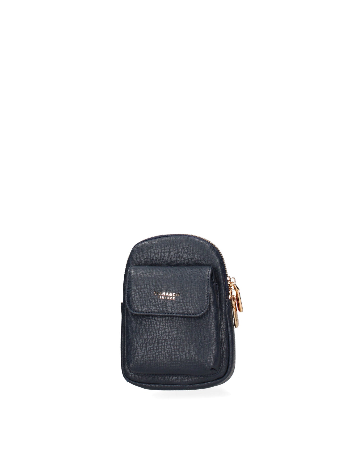 Borsa a tracolla donna Ecopelle e zip 601-1-NAVY BLUE Diana&co