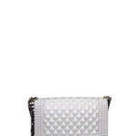 Borsa a mano donna 100% gomma FLAT PENKA M-GLACIER GRAY-SATIN CDF Marc Ellis