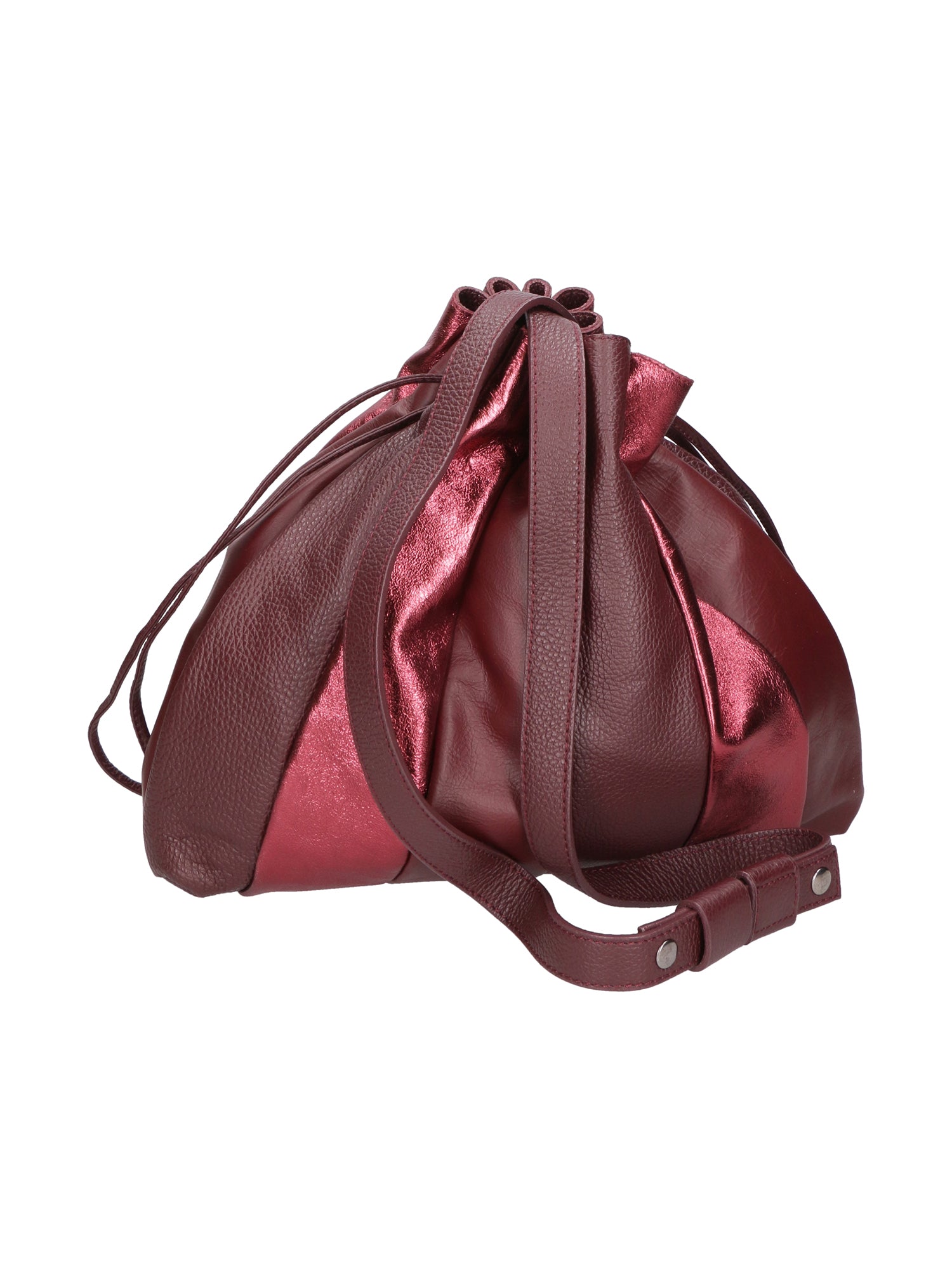Nunzia Borsa a spalla da donna Vera pelle 576042-BORDO BORDEUX Gave Lux
