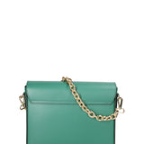 Borsa a tracolla da donna Vera pelle JR-W-1053-BOTTLE GREEN-GOLD John Richmond