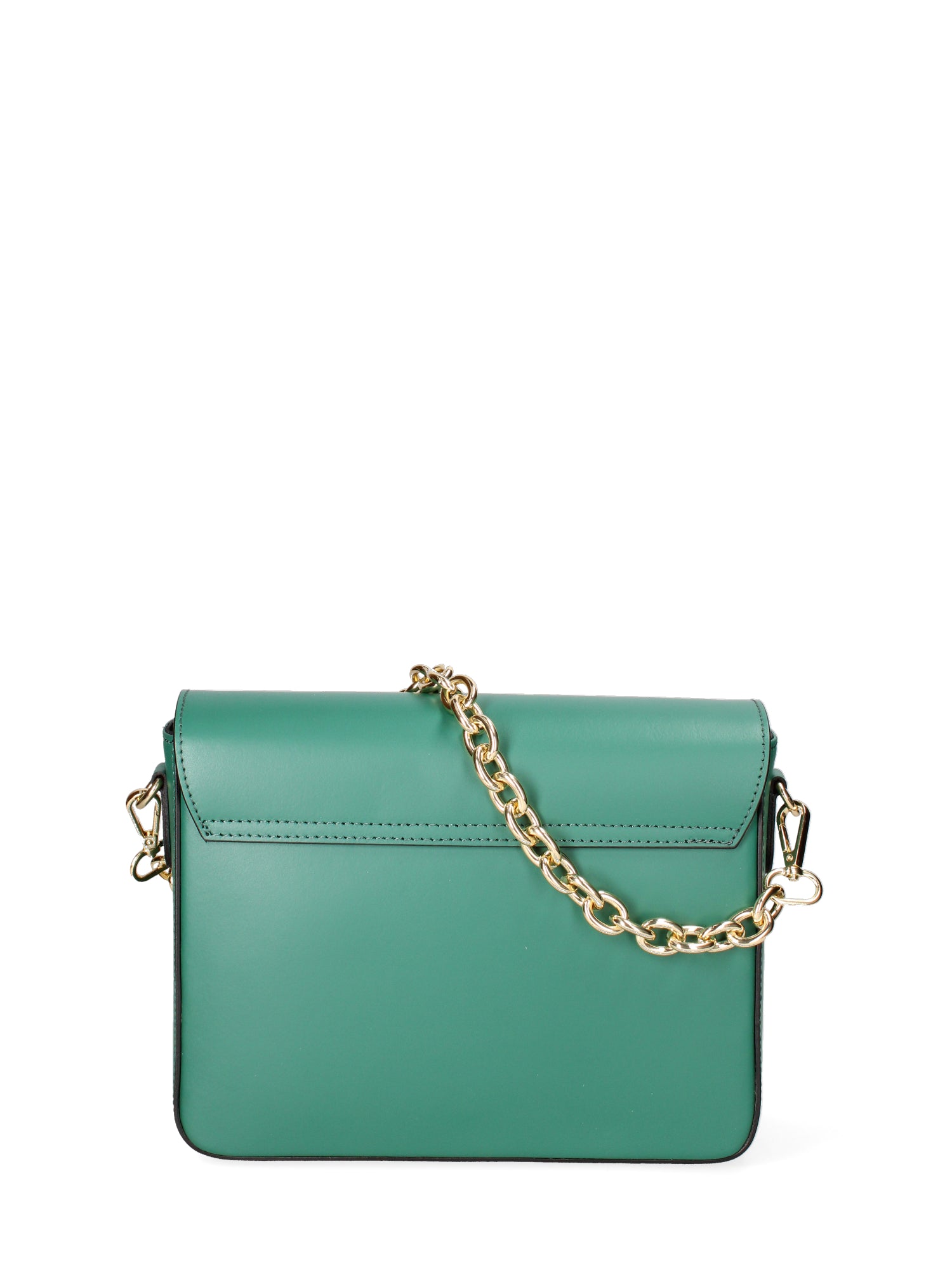 Borsa a tracolla da donna Vera pelle JR-W-1053-BOTTLE GREEN-GOLD John Richmond