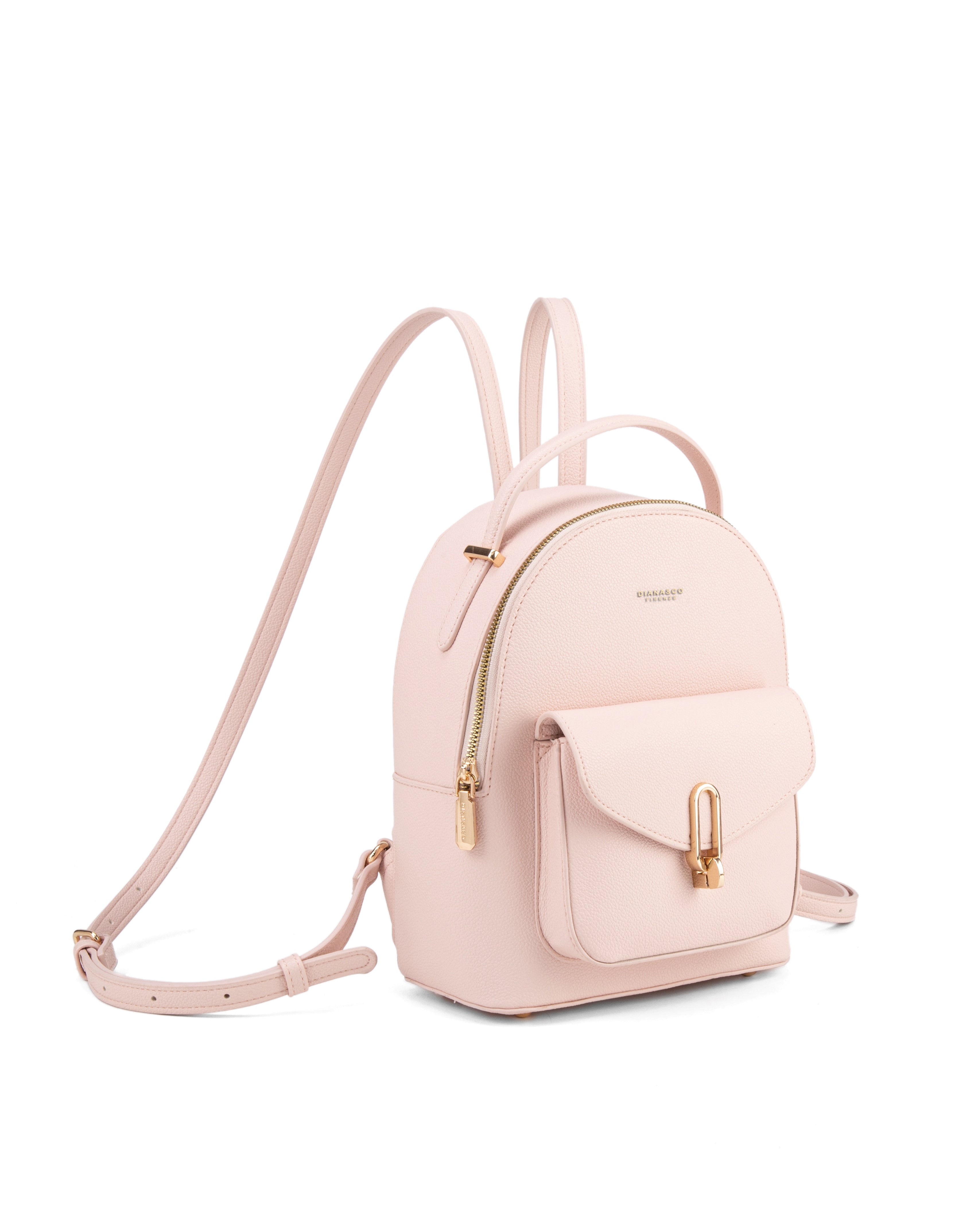 Zaino da donna in pelle vegana Casual 712-3PT-LIGHTPINK Diana&co