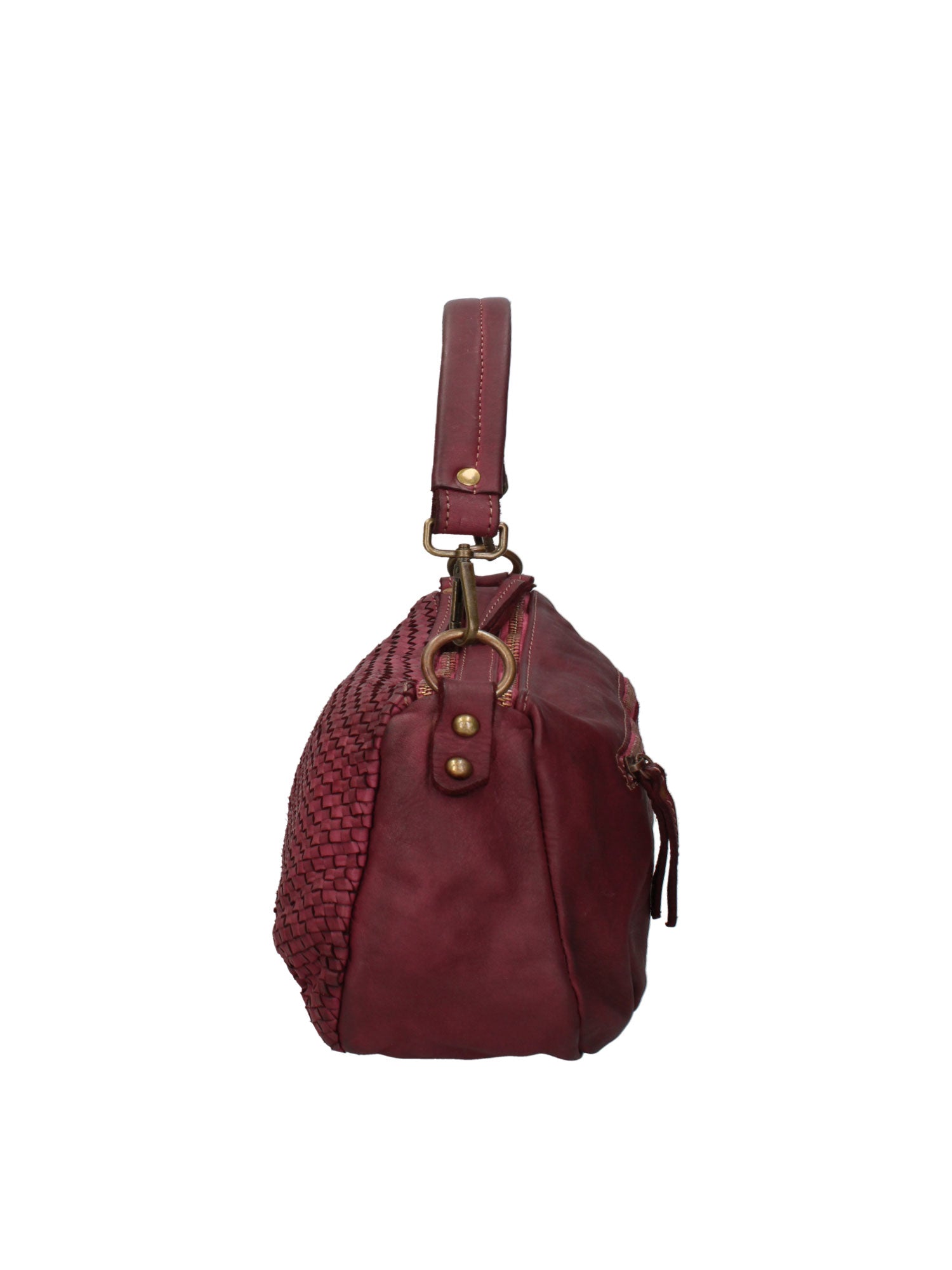 Novella Borsa a spalla da donna Vera pelle 7800-BORDO Gave Lux