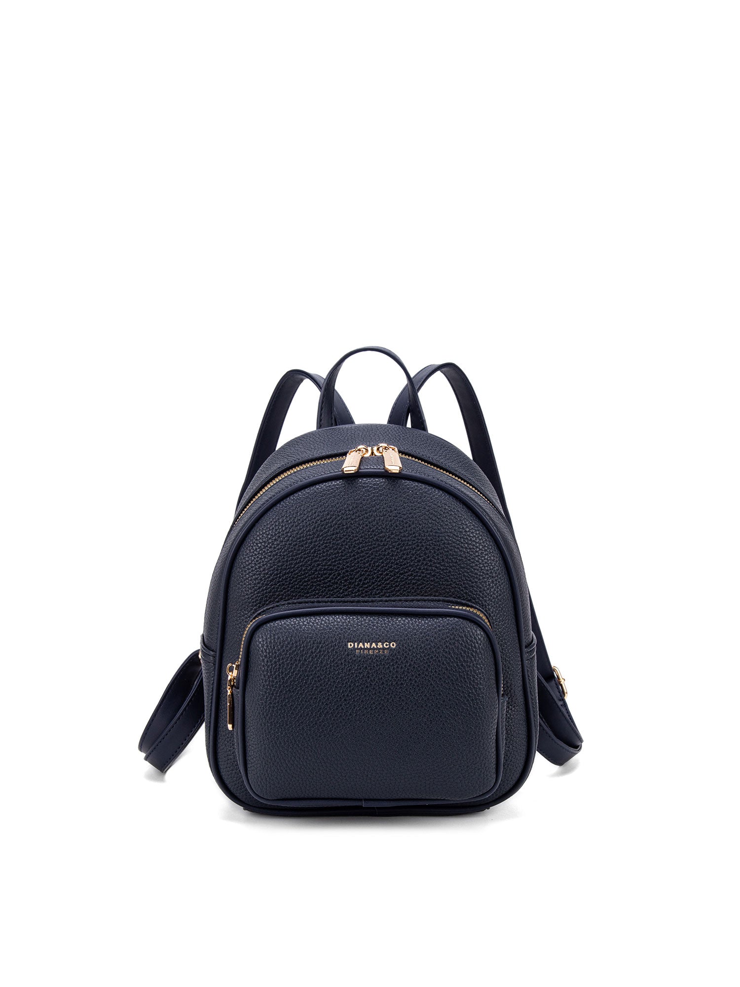Zaino da donna in pelle vegana Casual 715-2PT-NAVY BLUE Diana&co