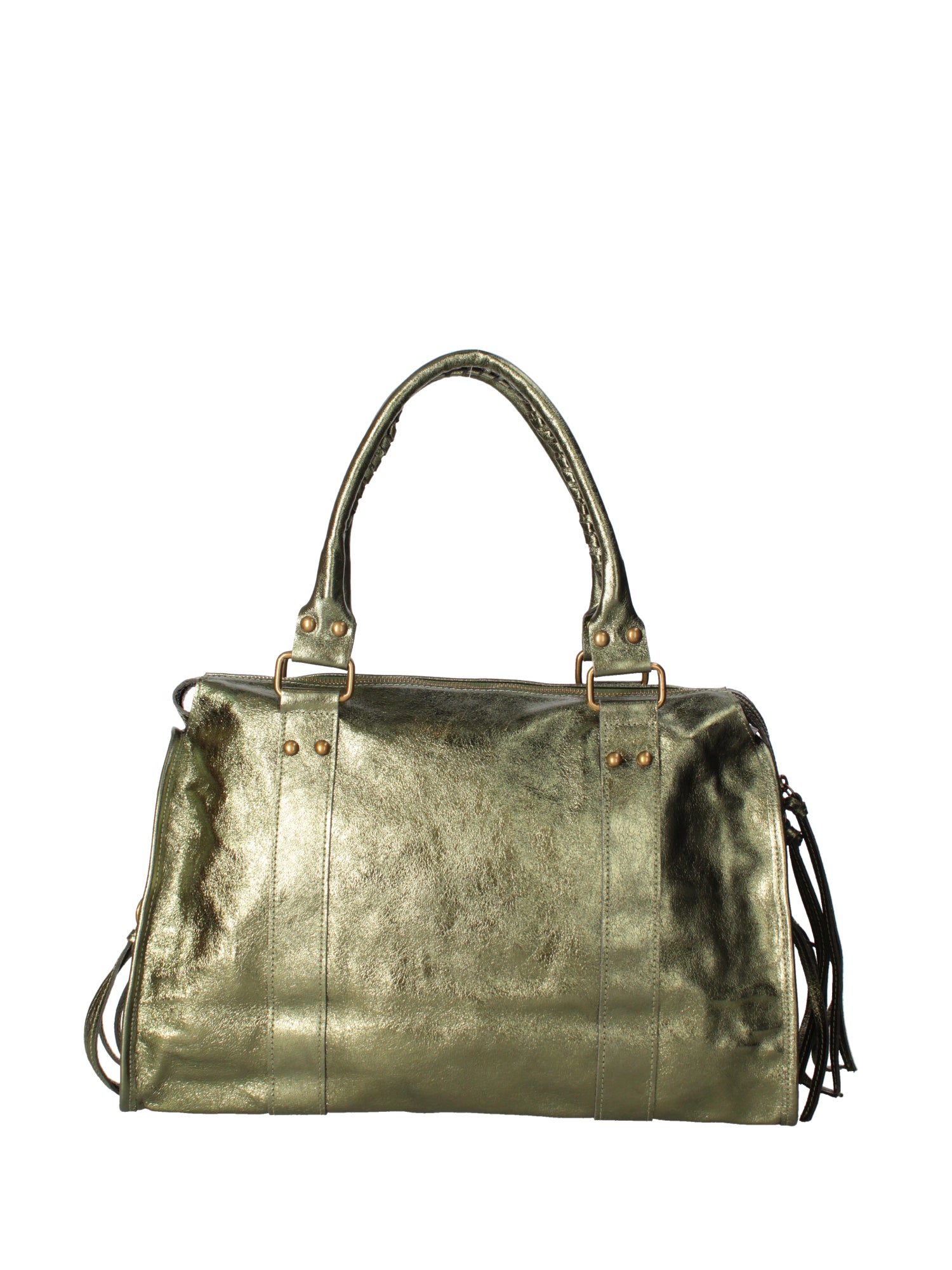 Novara Borsa a spalla da donna Vera pelle 06090 LM-L007 VERDE Gave Lux