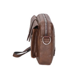 Borsa a tracolla da uomo 100% pelle PU PCL3049-BROWN Northampton Polo Club