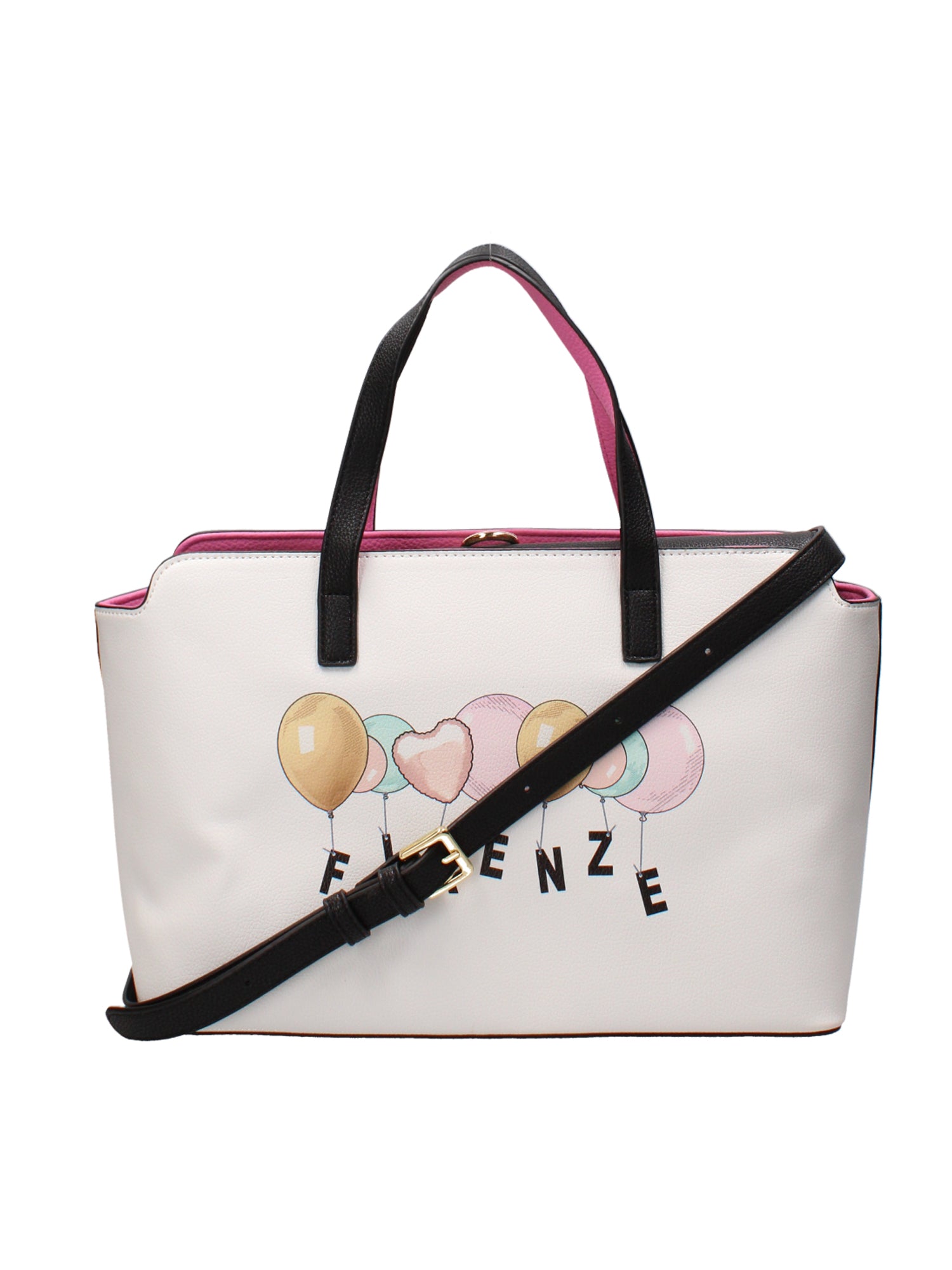 100% poliuretano B16442-BIANCO Borsa a mano da donna Modello Allegria Braccialini