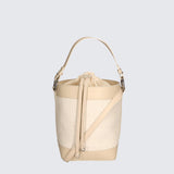 Lisbeth Borsa a secchiello da donna Misto pelle e tessuto 05165-148+S03 BEIGE Gave Lux