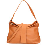Grace Borsa a spalla da donna Vera pelle 07158-D44 CUOIO Viola Castellani