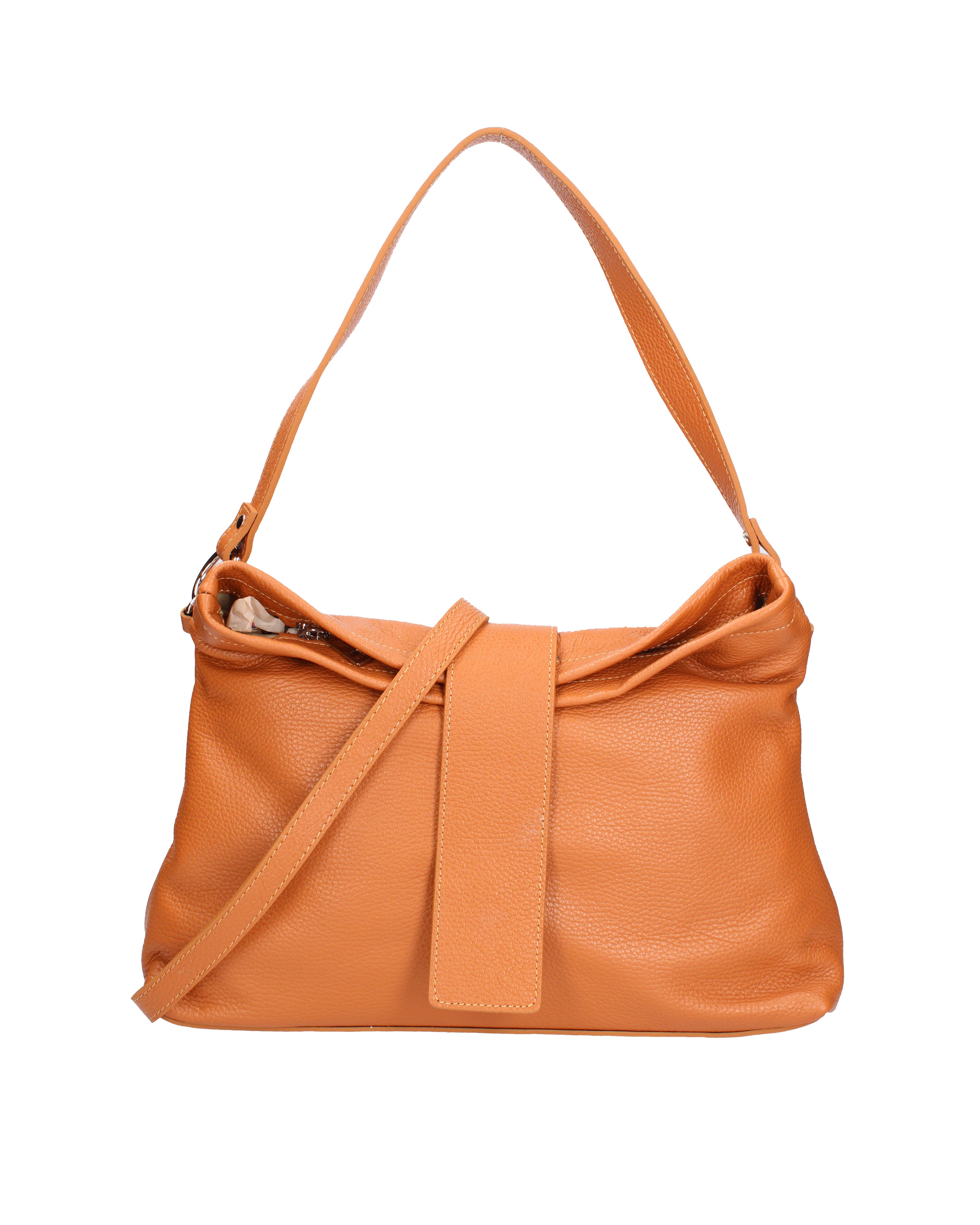 Grace Borsa a spalla da donna Vera pelle 07158-D44 CUOIO Viola Castellani