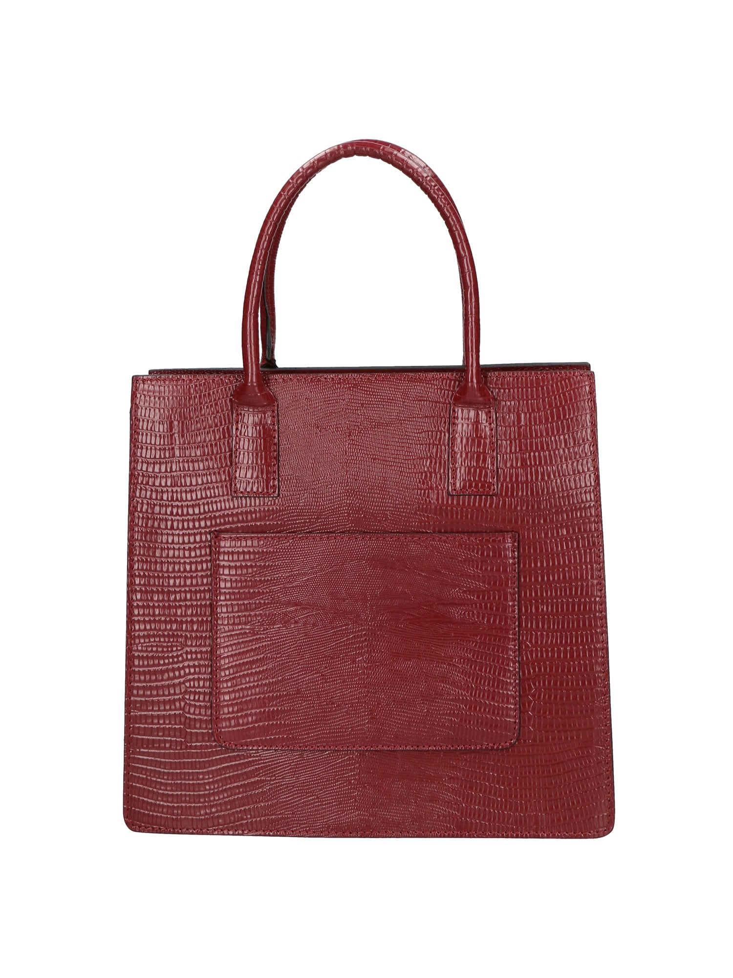 Giulia Borsa a mano da donna Vera pelle effetto cocco 468W-LU10 ROSSO SCURO Viola Castellani