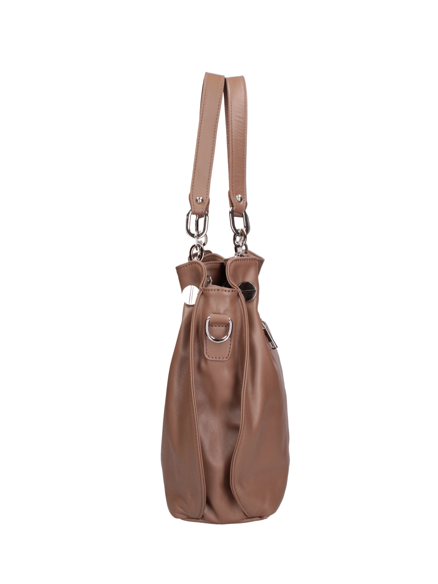 Ereba Borsa a mano da donna Made in Italy 100% pelle 3305-S40 TAUPE Gave Lux