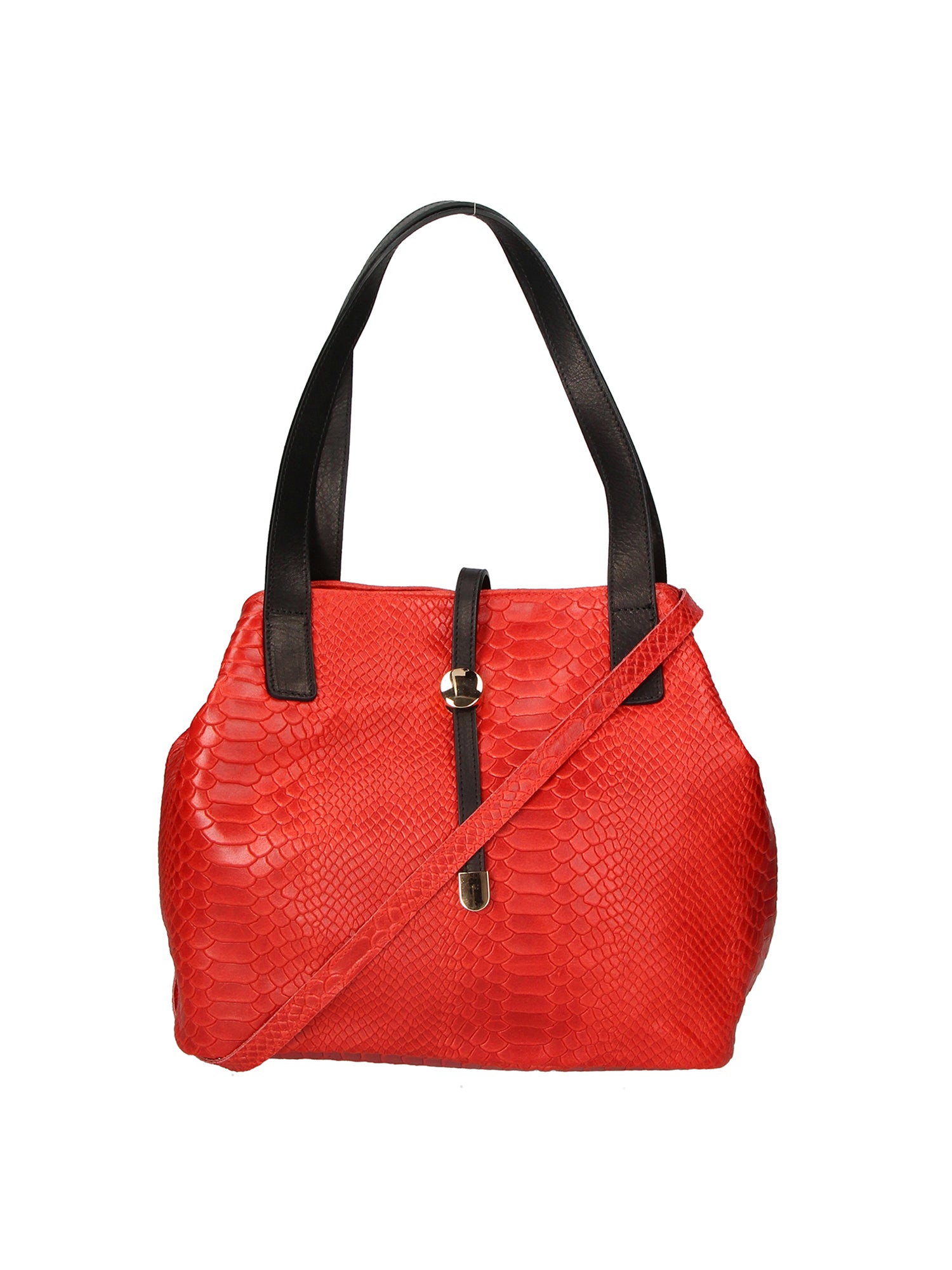 Clarissa Borsa a mano da donna Vera pelle 5276-023 ROSSO Gave Lux