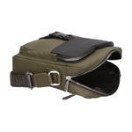 Borsa a tracolla uomo 100% PU Leather PCL3018-GREEN-BLACK Northampton Polo Club