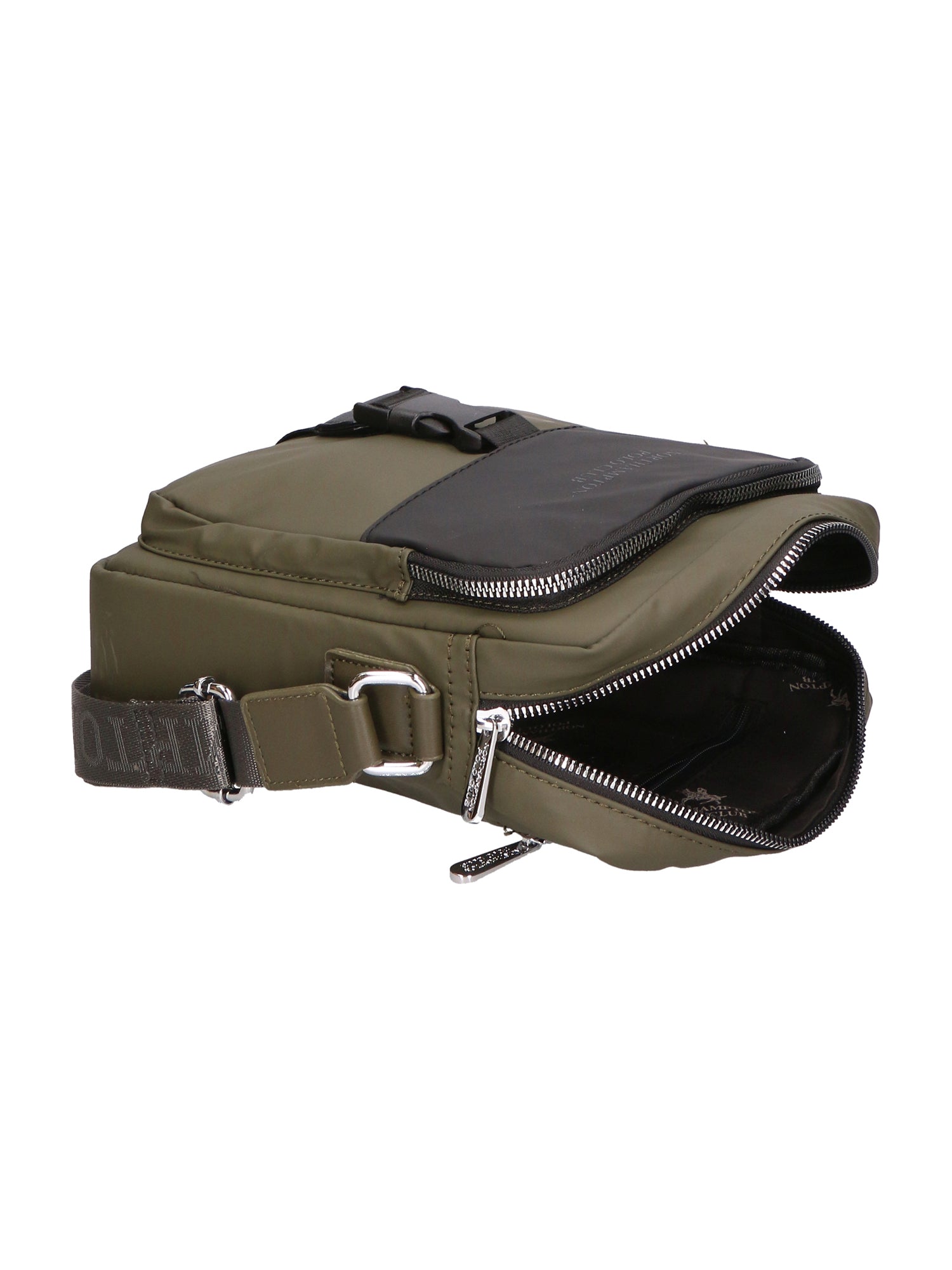 Borsa a tracolla uomo 100% PU Leather PCL3018-GREEN-BLACK Northampton Polo Club