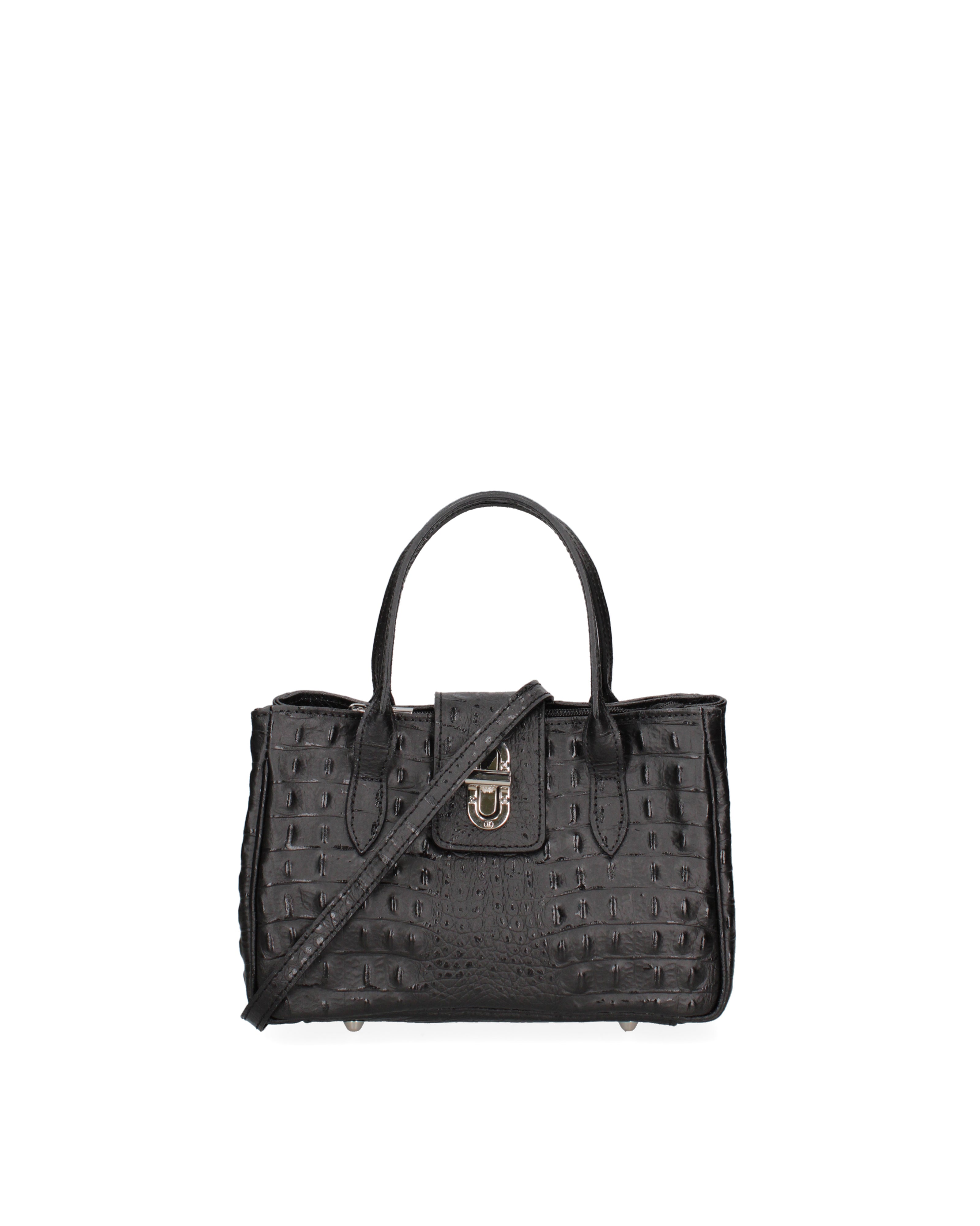 Cervo Borsa a tracolla da donna Vera pelle 7720-NERO Gave Lux