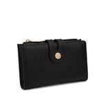 Portafoglio donna in pelle vegana Casual 798-2-2PT-BLACK Diana&co