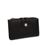 Portafoglio donna in pelle vegana Casual 798-2-2PT-BLACK Diana&co