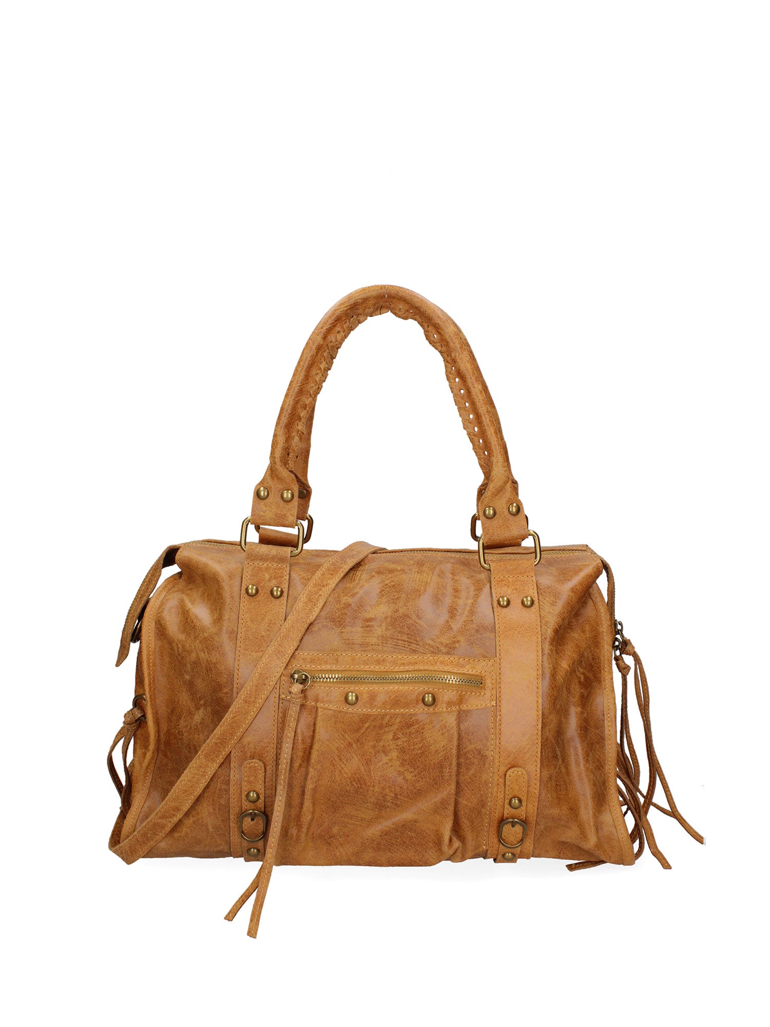 Elara Borsa a spalla da donna Vera pelle 06090-005 CUOIO CHIARO Gave Lux