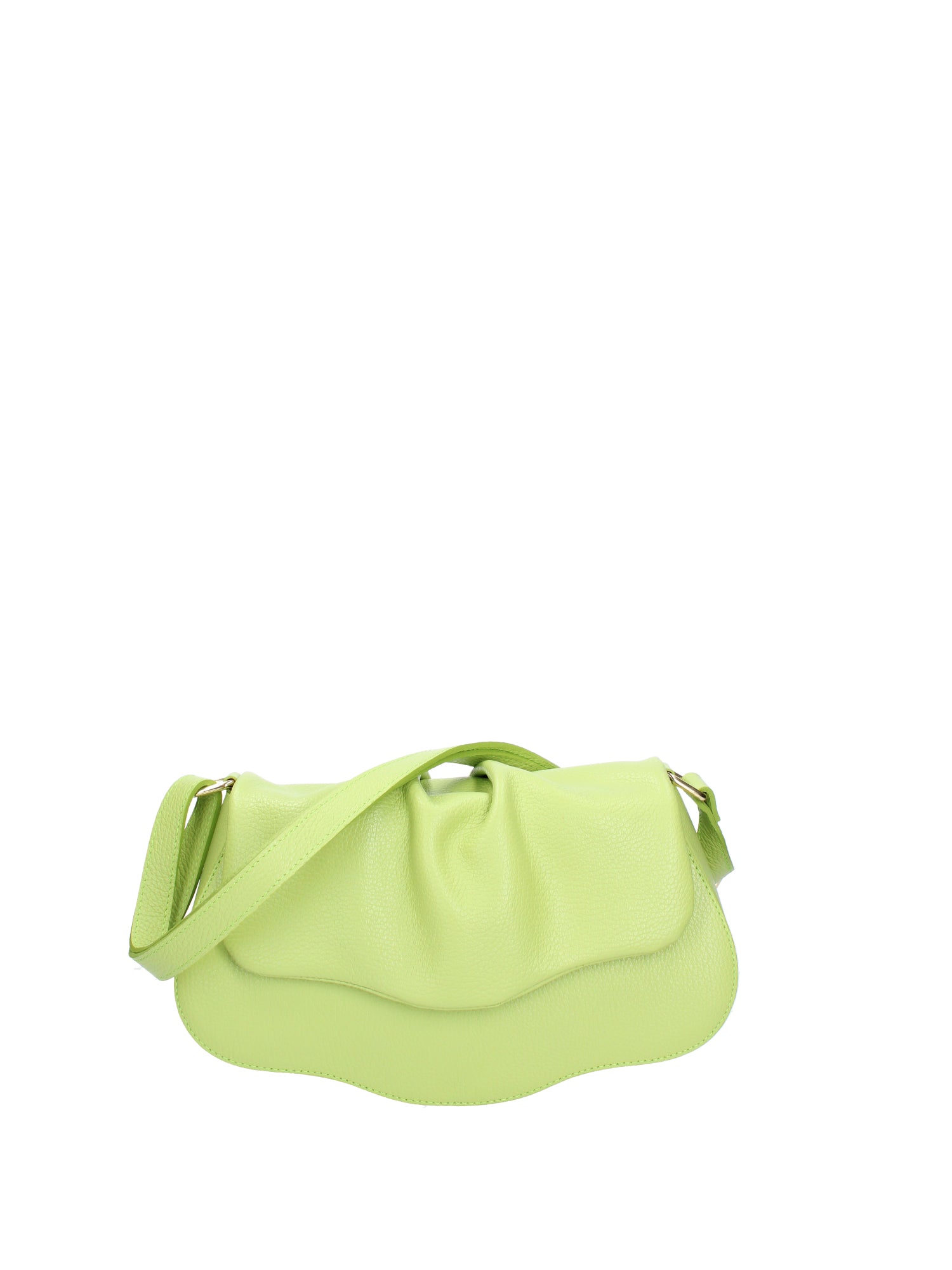 Borsa a spalla da donna Vera pelle 07152-D12 VERDE Viola Castellani