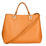 Azurite Borsa a mano da donna 100% pelle 06105-D44 CUOIO COGNAC Gave Lux