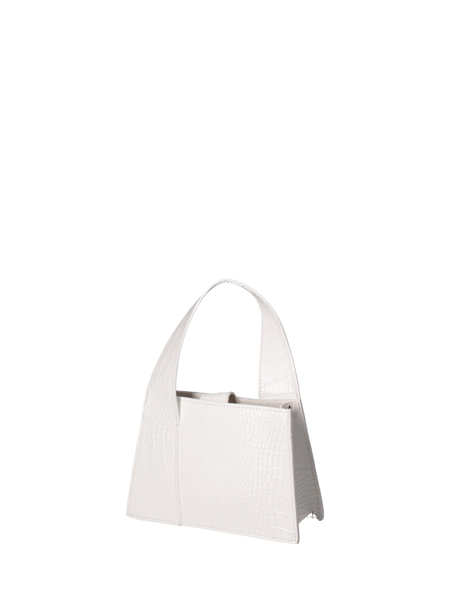 Borsa a mano da donna Vera pelle effetto cocco 07220-C01 BIANCO Roberta Rossi