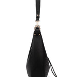 Borsa a spalla da donna 100% pelle vegana PU 715-1PT-BLACK Diana&co