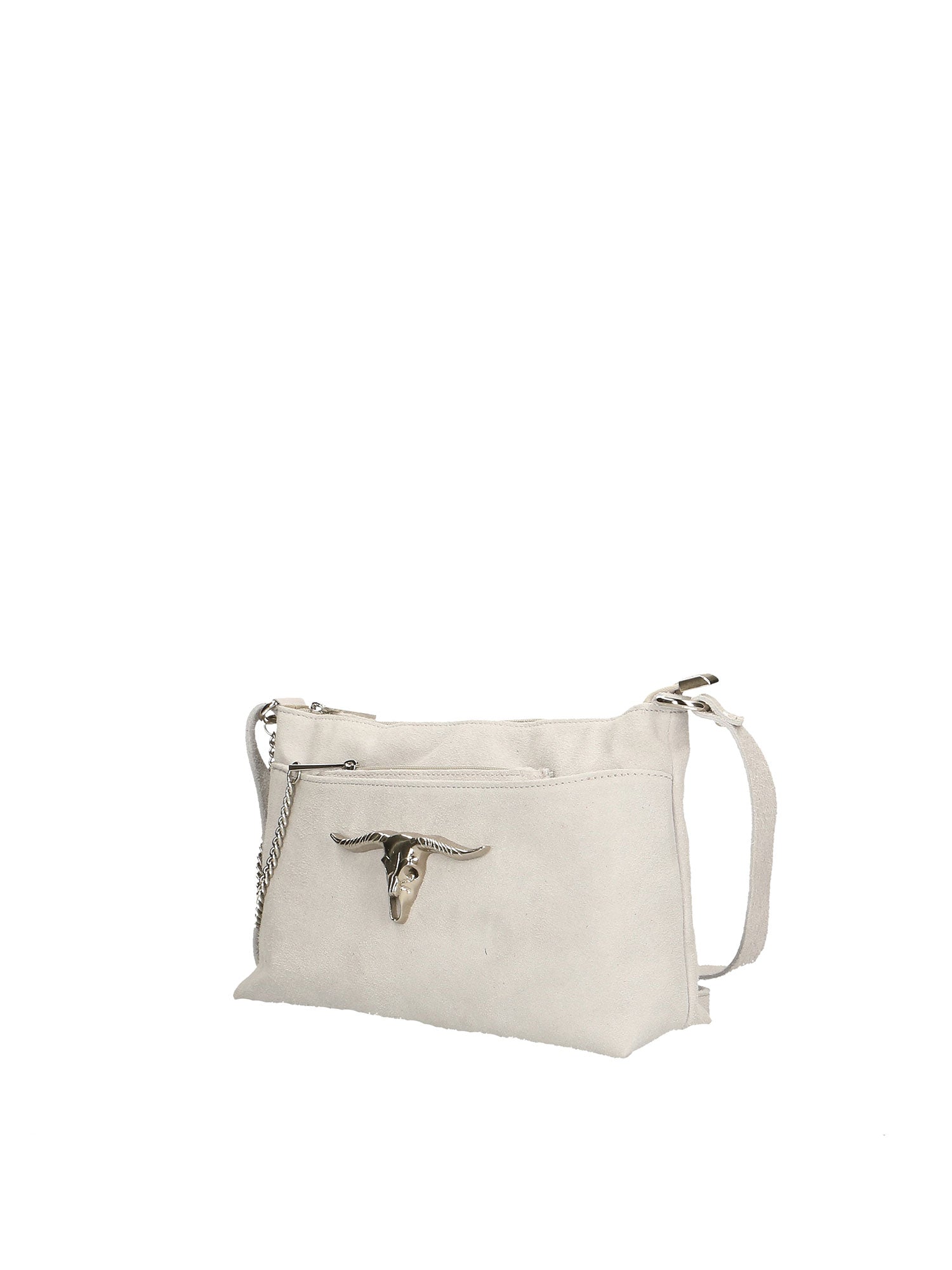 Embera Elite Borsa a tracolla donna Vera pelle scamosciata 8650-BIANCO Gave Lux