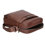 Borsa a tracolla uomo in pelle PU Casual PCL3008-BROWN Northampton Polo Club