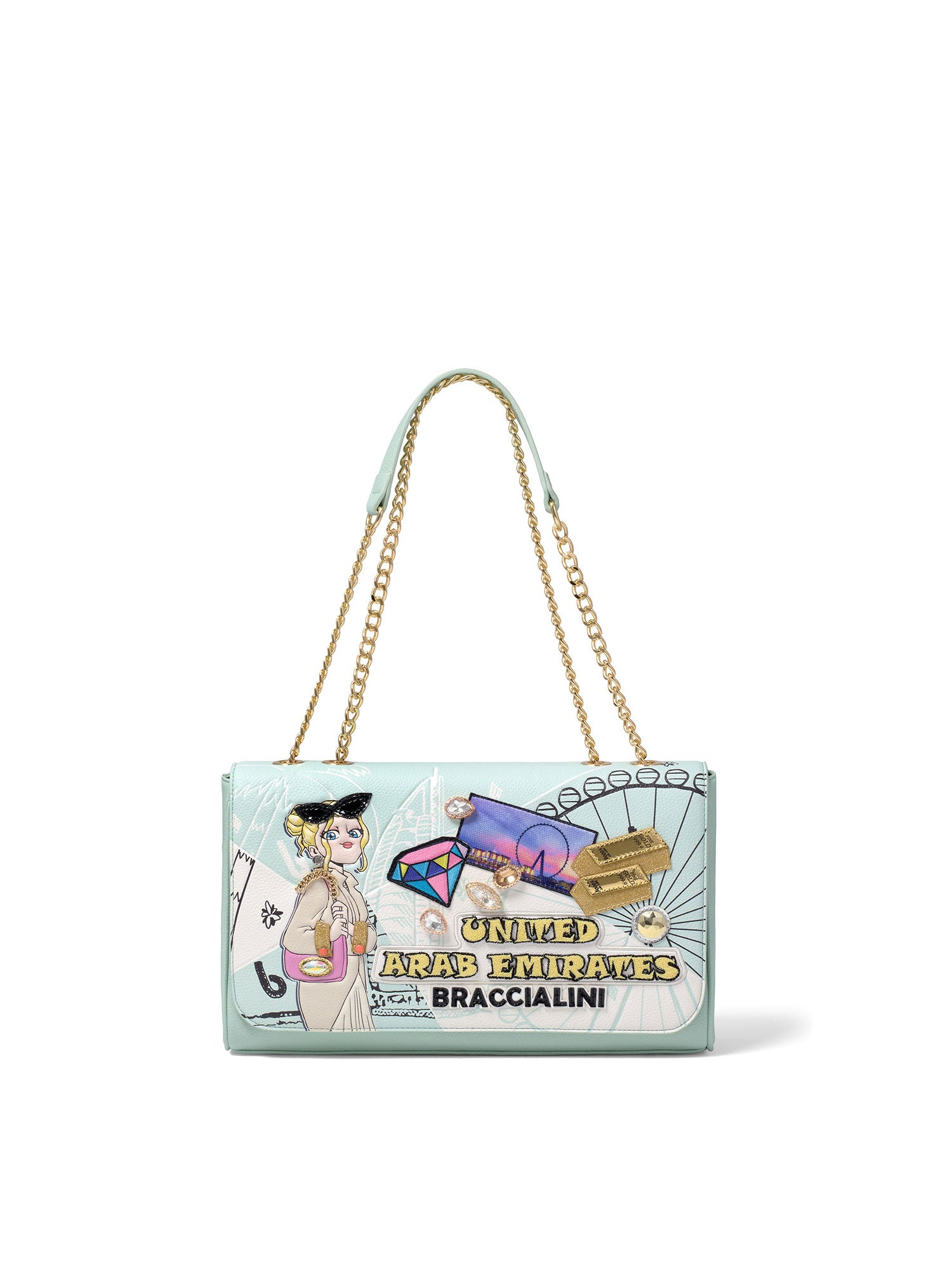 Zephyra Borsa a spalla da donna Poliestere + Poliuretano B17086-UNICO Braccialini