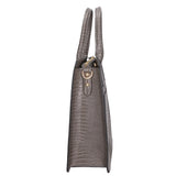Giulia Borsa a mano da donna Vera pelle effetto cocco 468W-LU27 GRIGIO Viola Castellani