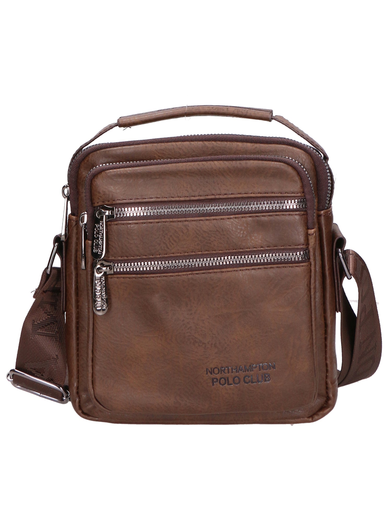 Borsa a tracolla uomo 100% pelle PU PCL3055-COFFEE Northampton Polo Club