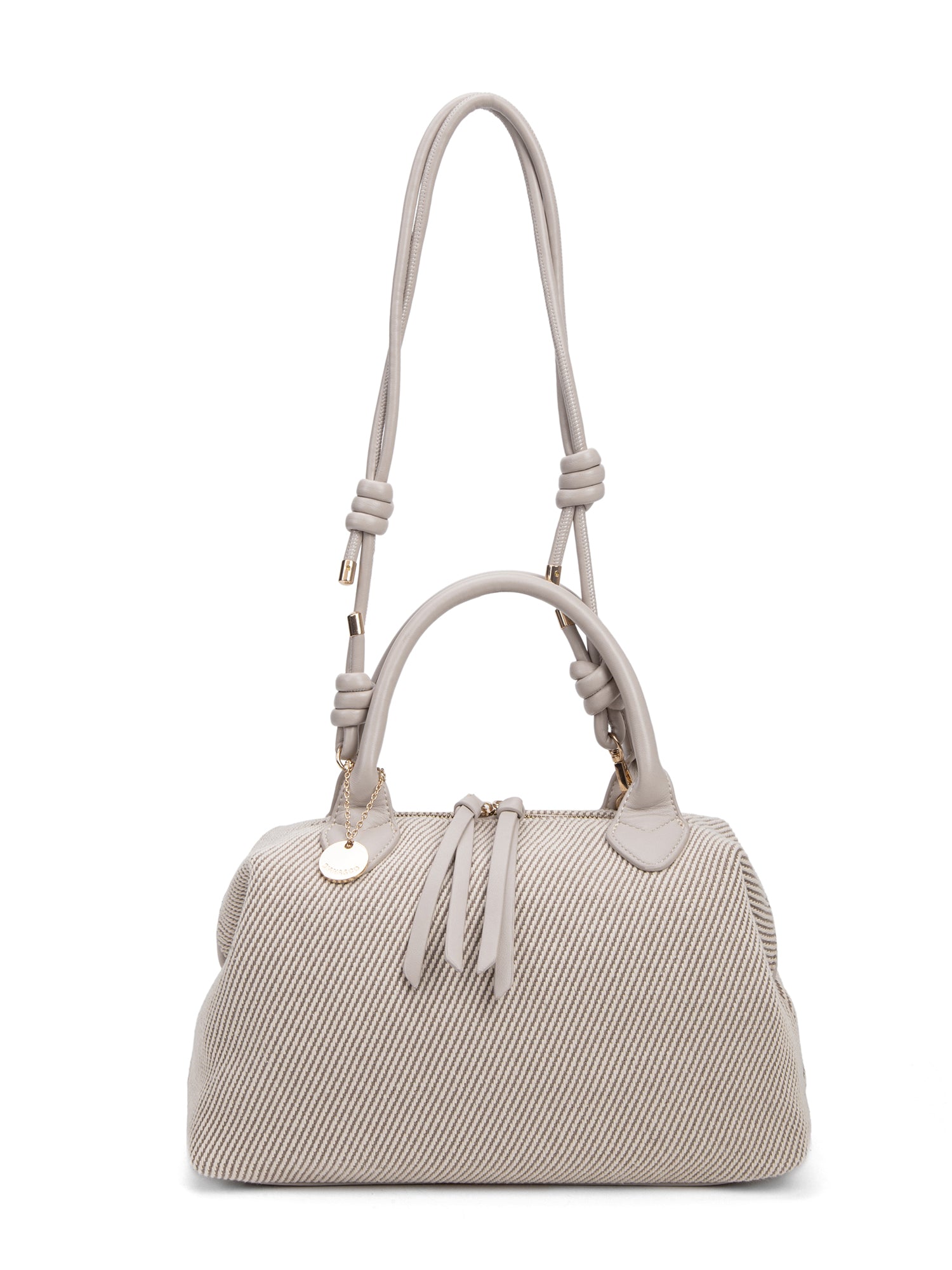 Borsa a mano da donna 100% pelle vegana PU 749-1PT-BEIGE Diana&co