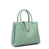 Borsa a mano da donna 100% pelle vegana PU 712-2PT-JADEGREEN Diana&co