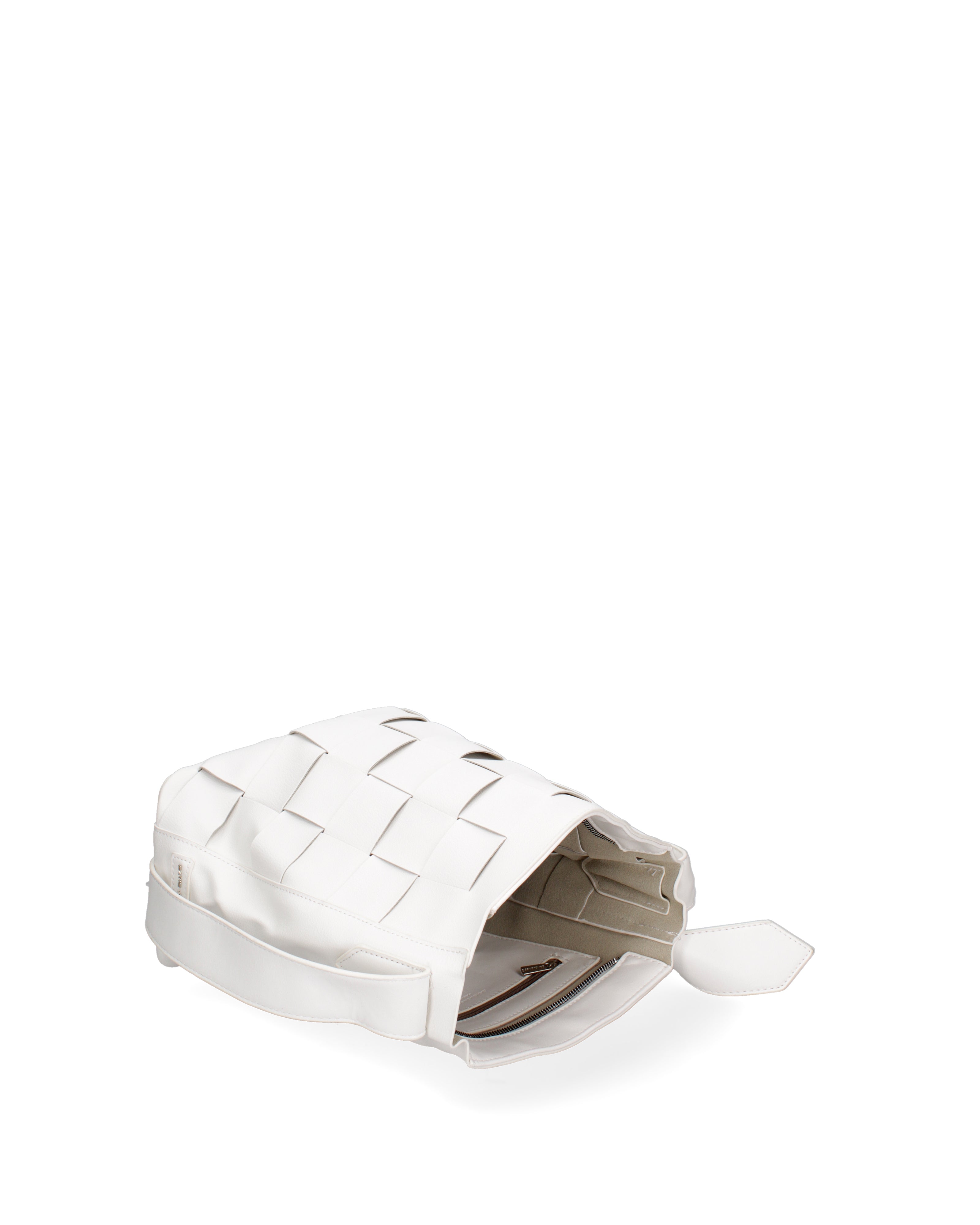 Borsa a spalla da donna 100% Pvc CM6408-WHITE David Jones