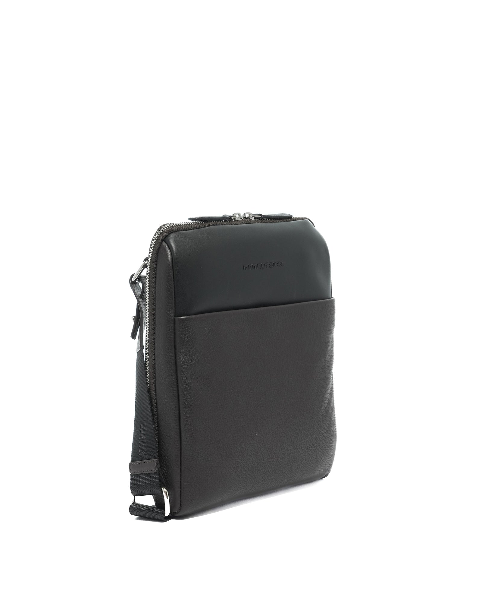 MO-32DO-COFFE BLACK Borsa a tracolla uomo in vera pelle Momo Design