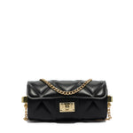 Borsa a mano da donna 100% Pvc FLAT MOON-BLACK + GOLD Marc Ellis