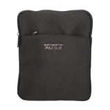 Borsa a tracolla uomo Pelle vegana + Tessuto PCL3153-BLACK Northampton Polo Club