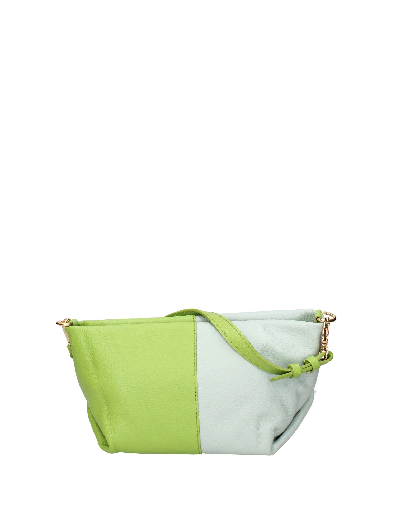 Borsa a spalla da donna Vera pelle 07165-D12 KIWI+D102 CIELO Roberta Rossi