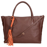 Rosalie Borsa a spalla da donna 100% pelle 06503-D223 cioccolato Gave Lux