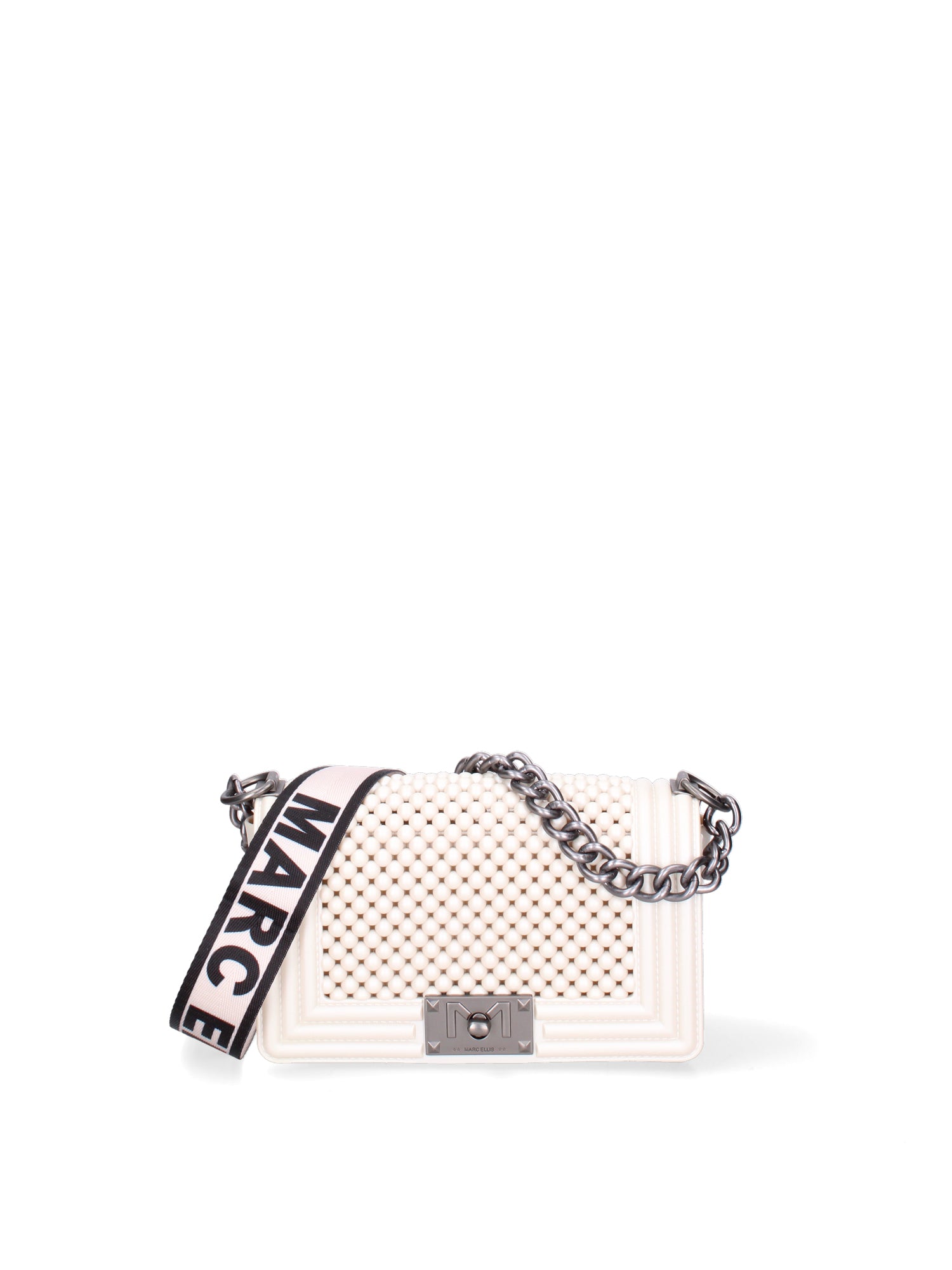 Borsa a mano da donna 100% Pvc FLAT-S-BALL 24-WHITECAP - SATIN CDF Marc Ellis