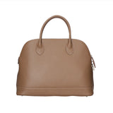 Silvana Chic Borsa a mano da donna 100% pelle 80028 5197-D40 TAUPE TAUPE Gave Lux