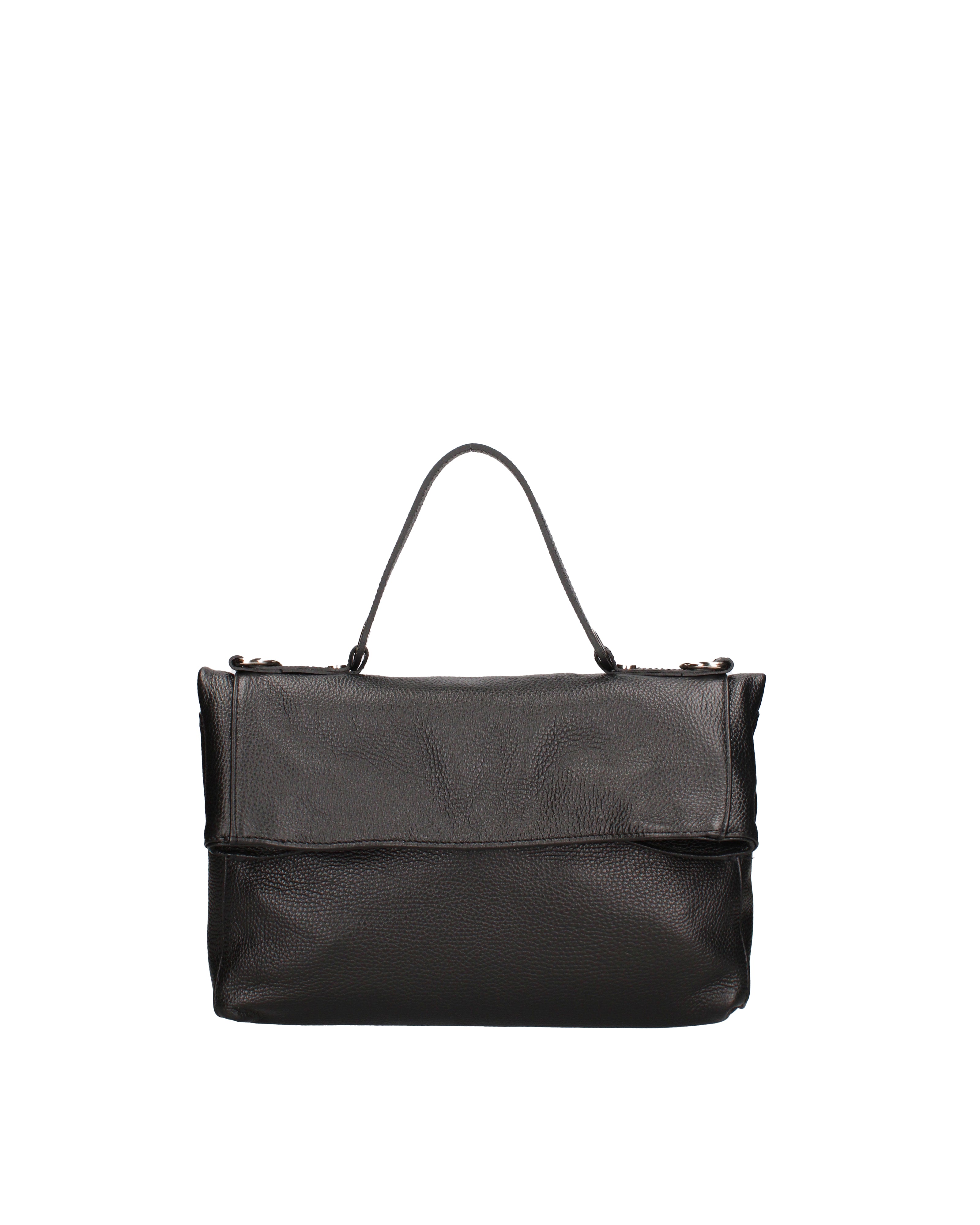 Borsa a spalla da donna Vera pelle 07159-D28 NERO Viola Castellani
