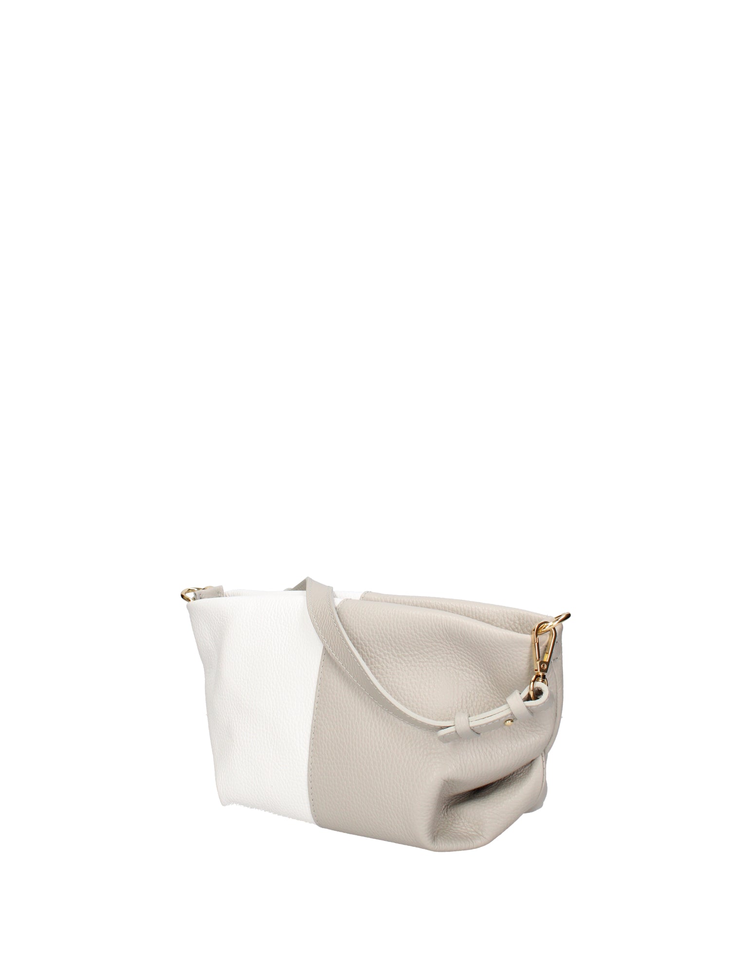 Borsa a spalla da donna Vera pelle 07165-D86 GRIGIO+BIANCO Roberta Rossi
