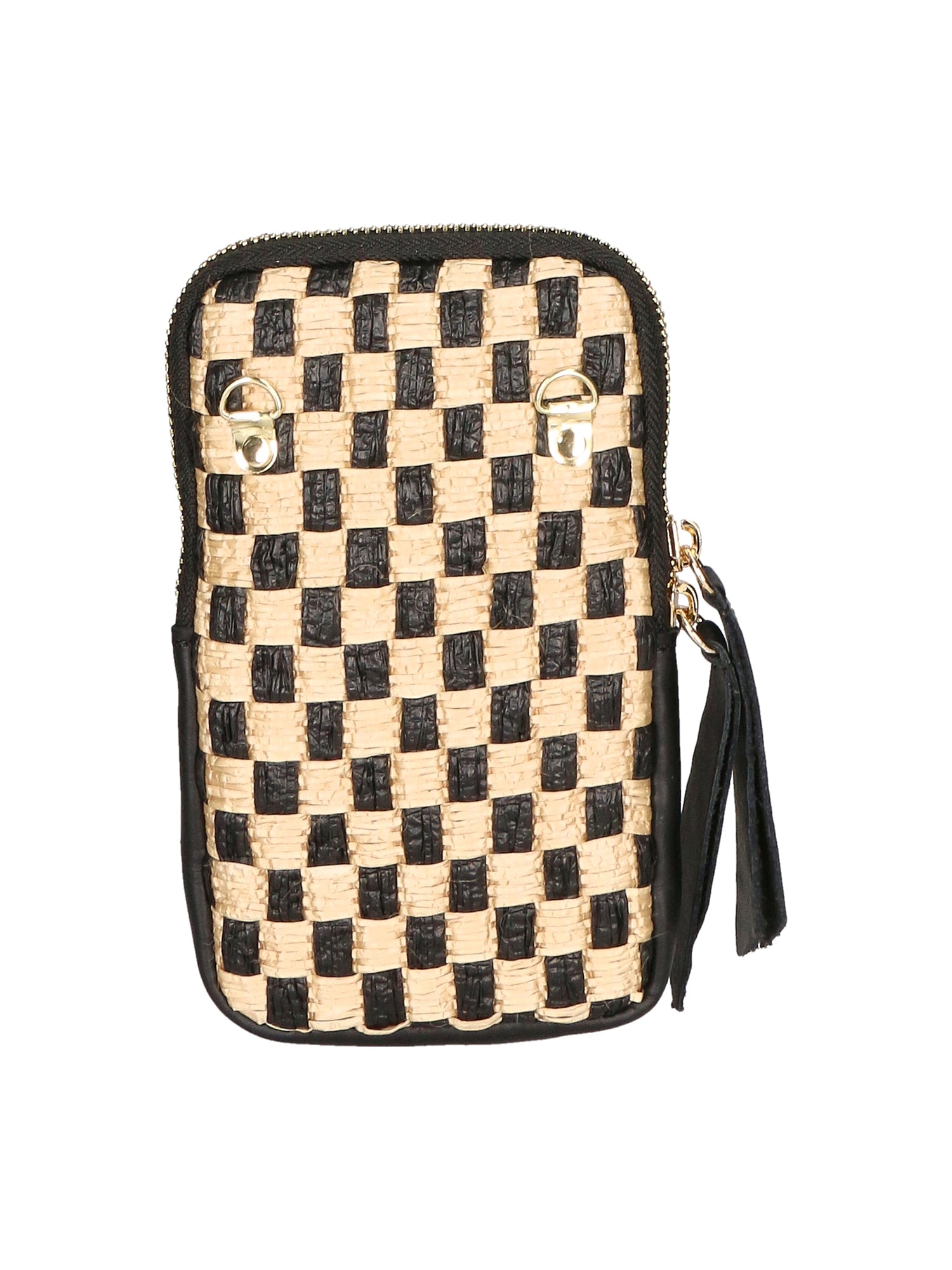 Alessandria Borsa a tracolla da donna Paglia Tabru 05001-NERO BEIGE Gave Lux