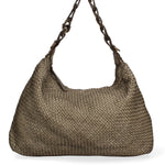 Asteria Borsa a spalla da donna Vera pelle 7799-VERDE MILITARE Gave Lux