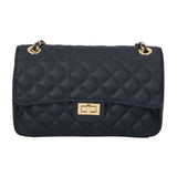 Clizia Borsa a spalla da donna Vera pelle 6078-S24 BLU JEANS Gave Lux