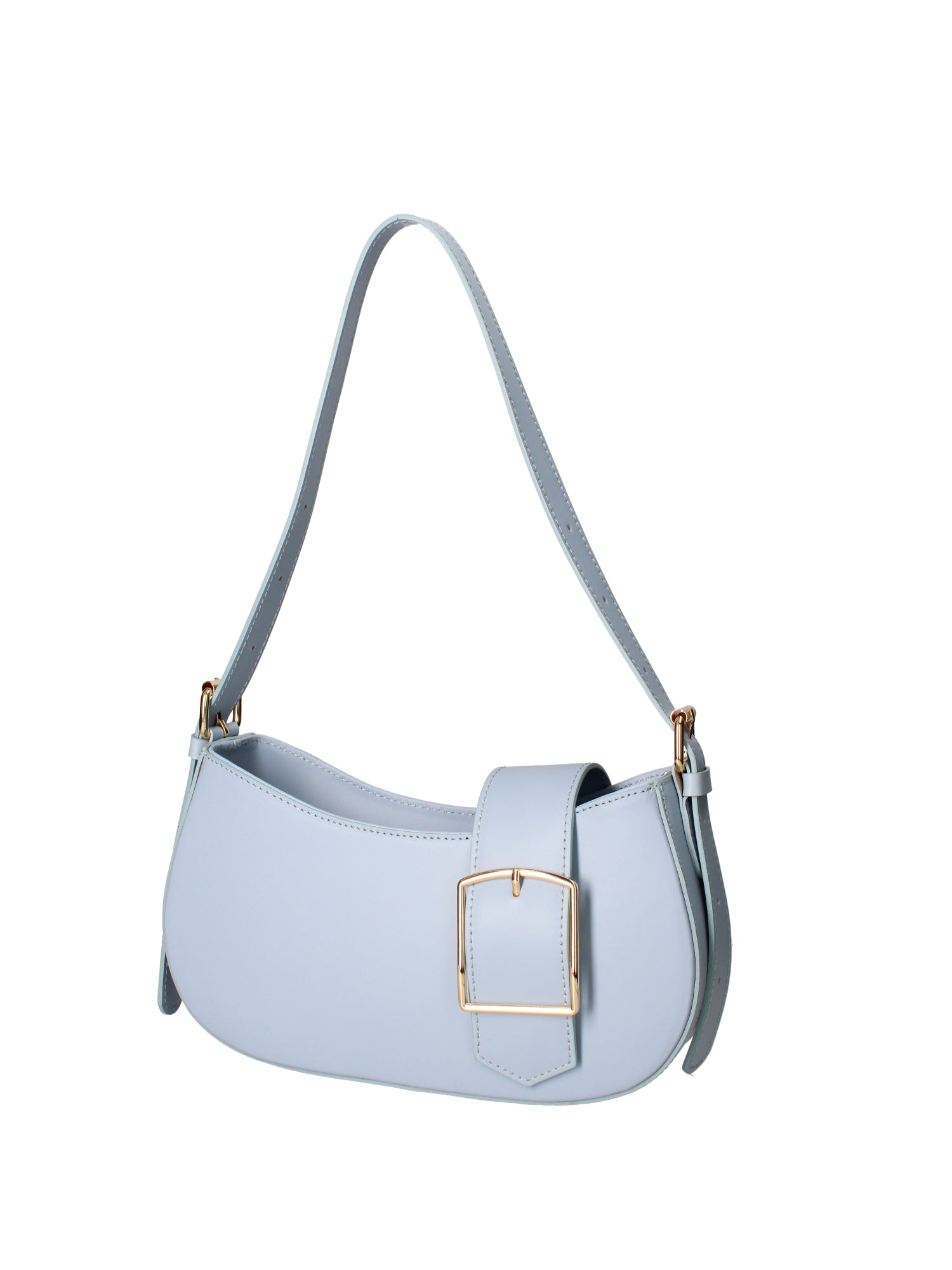Borsa a spalla da donna 100% vera pelle 07213-L366 CIELO Roberta Rossi